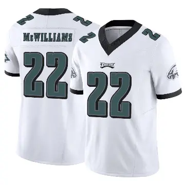 ＃22 Men's Mac McWilliams White Limited Philadelphia Eagles Vapor F.U.S.E. Jersey