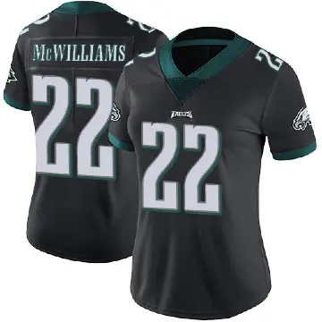 ＃22 Women's Mac McWilliams Black Limited Philadelphia Eagles Alternate Vapor Untouchable Jersey