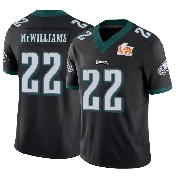 ＃22 Youth Mac McWilliams Black Limited Philadelphia Eagles Vapor F.U.S.E. Super Bowl LIX Jersey