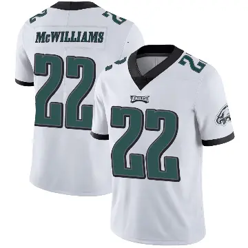 ＃22 Youth Mac McWilliams White Limited Philadelphia Eagles Vapor Untouchable Jersey