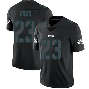 ＃23 Men's Eli Ricks Black Impact Limited Philadelphia Eagles Jersey