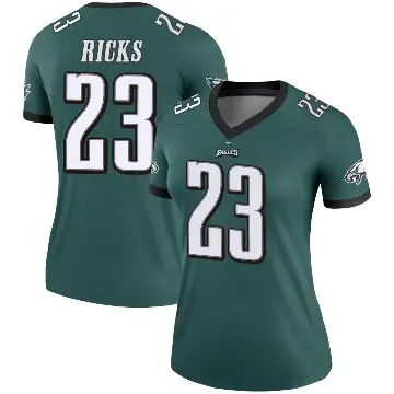 ＃23 Women's Eli Ricks Green Legend Philadelphia Eagles Jersey