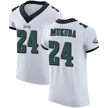 ＃24 Men's Andrew Mukuba White Elite Philadelphia Eagles Vapor Untouchable Jersey