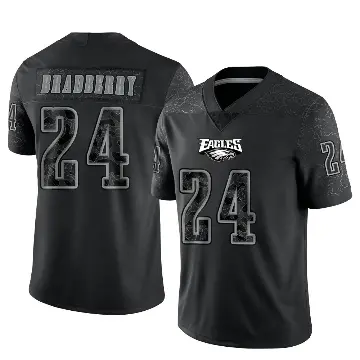 ＃24 Men's James Bradberry IV Black Limited Philadelphia Eagles Reflective Jersey
