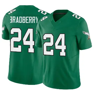 ＃24 Men's James Bradberry IV Green Limited Philadelphia Eagles Kelly Alternate Vapor F.U.S.E. Jersey