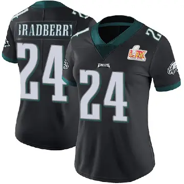 ＃24 Women's James Bradberry IV Black Limited Philadelphia Eagles Alternate Vapor Untouchable Super Bowl LIX Jersey