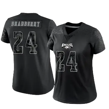 ＃24 Women's James Bradberry IV Black Limited Philadelphia Eagles Reflective Jersey
