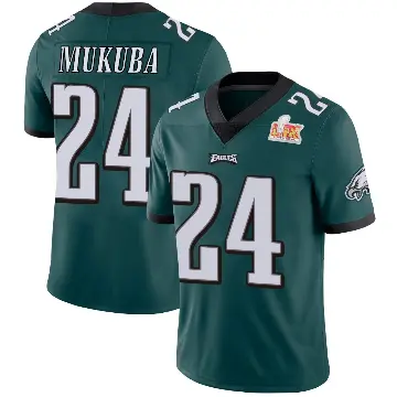 ＃24 Youth Andrew Mukuba Green Limited Philadelphia Eagles Midnight Team Color Vapor Untouchable Super Bowl LIX Jersey