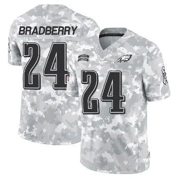 ＃24 Youth James Bradberry IV Arctic Camo Limited Philadelphia Eagles 2024 Salute to Service Jersey