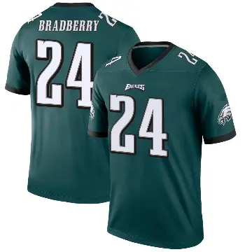 ＃24 Youth James Bradberry IV Green Legend Philadelphia Eagles Jersey