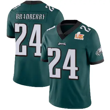 ＃24 Youth James Bradberry IV Green Limited Philadelphia Eagles Midnight Team Color Vapor Untouchable Super Bowl LIX Jersey