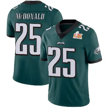 ＃25 Men's Tommy McDonald Green Limited Philadelphia Eagles Midnight Team Color Vapor Untouchable Super Bowl LIX Jersey