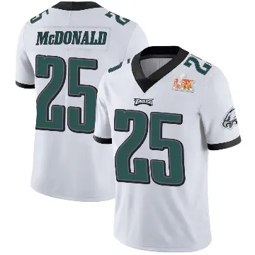 ＃25 Men's Tommy McDonald White Limited Philadelphia Eagles Vapor Untouchable Super Bowl LIX Jersey