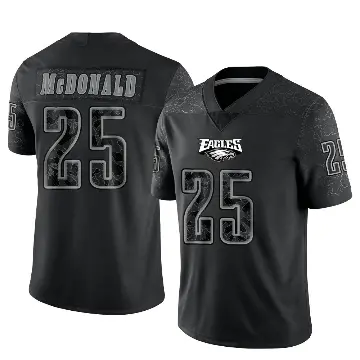 ＃25 Youth Tommy McDonald Black Limited Philadelphia Eagles Reflective Jersey