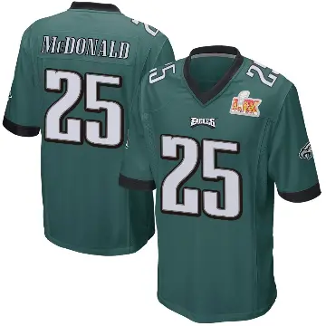 ＃25 Youth Tommy McDonald Green Game Philadelphia Eagles Team Color Super Bowl LIX Jersey