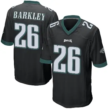 ＃26 Men's Saquon Barkley Black Game Philadelphia Eagles Alternate Jersey