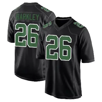 ＃26 Men's Saquon Barkley Black/Kelly Game Philadelphia Eagles Carbon Green Fashion Jersey