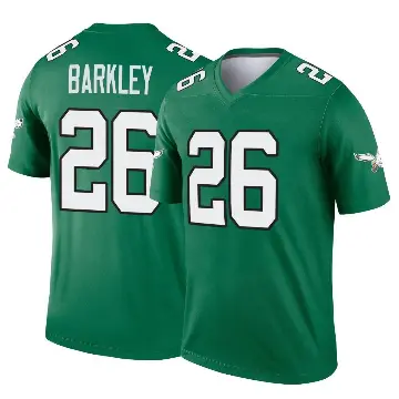 ＃26 Men's Saquon Barkley Green Legend Philadelphia Eagles Kelly Alternate Jersey