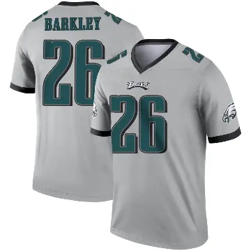 ＃26 Men's Saquon Barkley Legend Philadelphia Eagles Silver Inverted Jersey