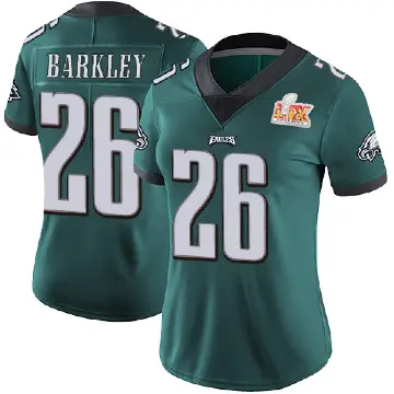 ＃26 Women's Saquon Barkley Green Limited Philadelphia Eagles Midnight Team Color Vapor Untouchable Super Bowl LIX Jersey