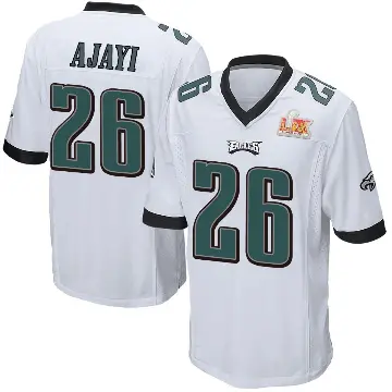 ＃26 Youth Jay Ajayi White Game Philadelphia Eagles Super Bowl LIX Jersey