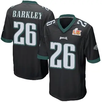 ＃26 Youth Saquon Barkley Black Game Philadelphia Eagles Alternate Super Bowl LIX Jersey