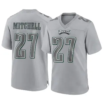 ＃27 Men's Quinyon Mitchell Gray Game Philadelphia Eagles Atmosphere Fashion Jersey