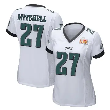 ＃27 Women's Quinyon Mitchell White Game Philadelphia Eagles Super Bowl LIX Jersey