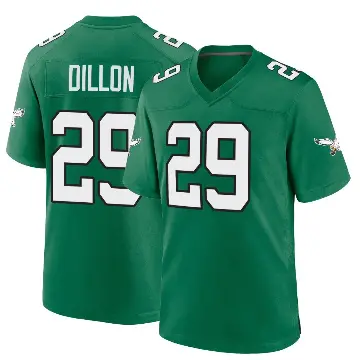 ＃29 Youth AJ Dillon Green Game Philadelphia Eagles Kelly Alternate Jersey
