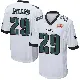 ＃29 Youth AJ Dillon White Game Philadelphia Eagles Super Bowl LIX Jersey