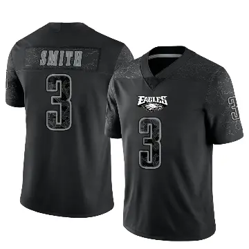 ＃3 Men's Nolan Smith Jr. Black Limited Philadelphia Eagles Reflective Jersey