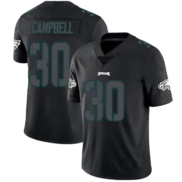 ＃30 Men's Jihaad Campbell Black Impact Limited Philadelphia Eagles Jersey