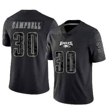 ＃30 Men's Jihaad Campbell Black Limited Philadelphia Eagles Reflective Jersey