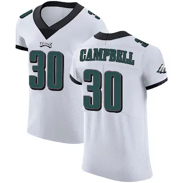 ＃30 Men's Jihaad Campbell White Elite Philadelphia Eagles Vapor Untouchable Jersey