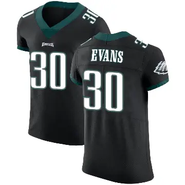 ＃30 Men's Justin Evans Black Elite Philadelphia Eagles Alternate Vapor Untouchable Jersey