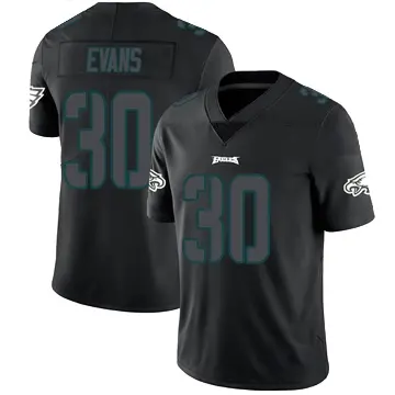 ＃30 Men's Justin Evans Black Impact Limited Philadelphia Eagles Jersey
