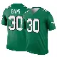 ＃30 Men's Justin Evans Green Legend Philadelphia Eagles Kelly Alternate Jersey