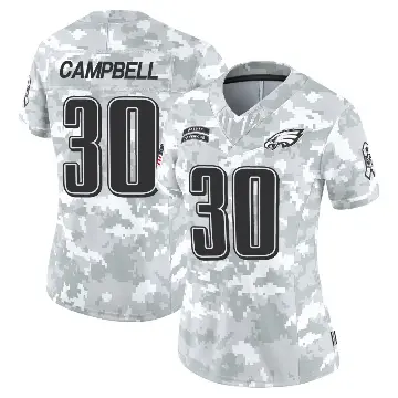 ＃30 Women's Jihaad Campbell Arctic Camo Limited Philadelphia Eagles 2024 Salute to Service Jersey