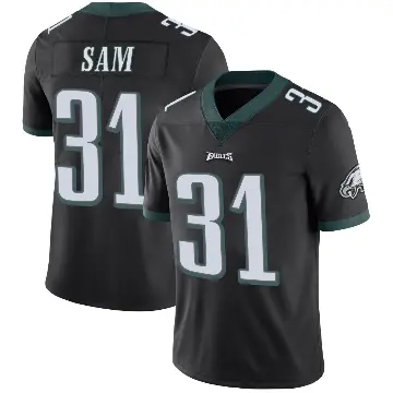＃31 Men's Andre' Sam Black Limited Philadelphia Eagles Alternate Vapor Untouchable Jersey