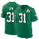 ＃31 Men's Andre' Sam Green Game Philadelphia Eagles Kelly Alternate Super Bowl LIX Jersey