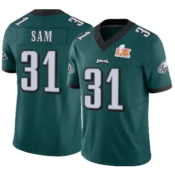 ＃31 Men's Andre' Sam Green Limited Philadelphia Eagles Vapor F.U.S.E. Super Bowl LIX Jersey
