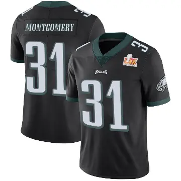 ＃31 Men's Wilbert Montgomery Black Limited Philadelphia Eagles Alternate Vapor Untouchable Super Bowl LIX Jersey