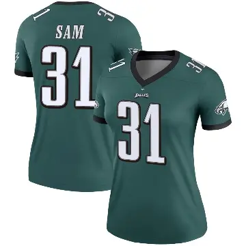 ＃31 Women's Andre' Sam Green Legend Philadelphia Eagles Jersey