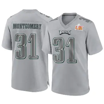 ＃31 Youth Wilbert Montgomery Gray Game Philadelphia Eagles Atmosphere Fashion Super Bowl LIX Jersey