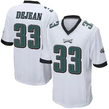 ＃33 Men's Cooper DeJean White Game Philadelphia Eagles Jersey