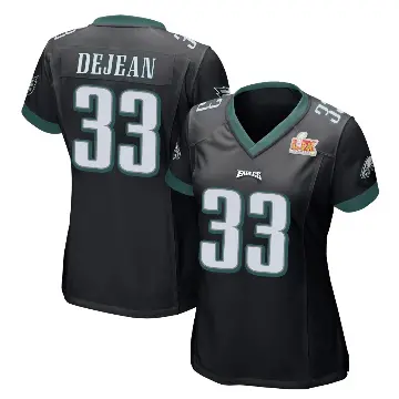 ＃33 Women's Cooper DeJean Black Game Philadelphia Eagles Alternate Super Bowl LIX Jersey