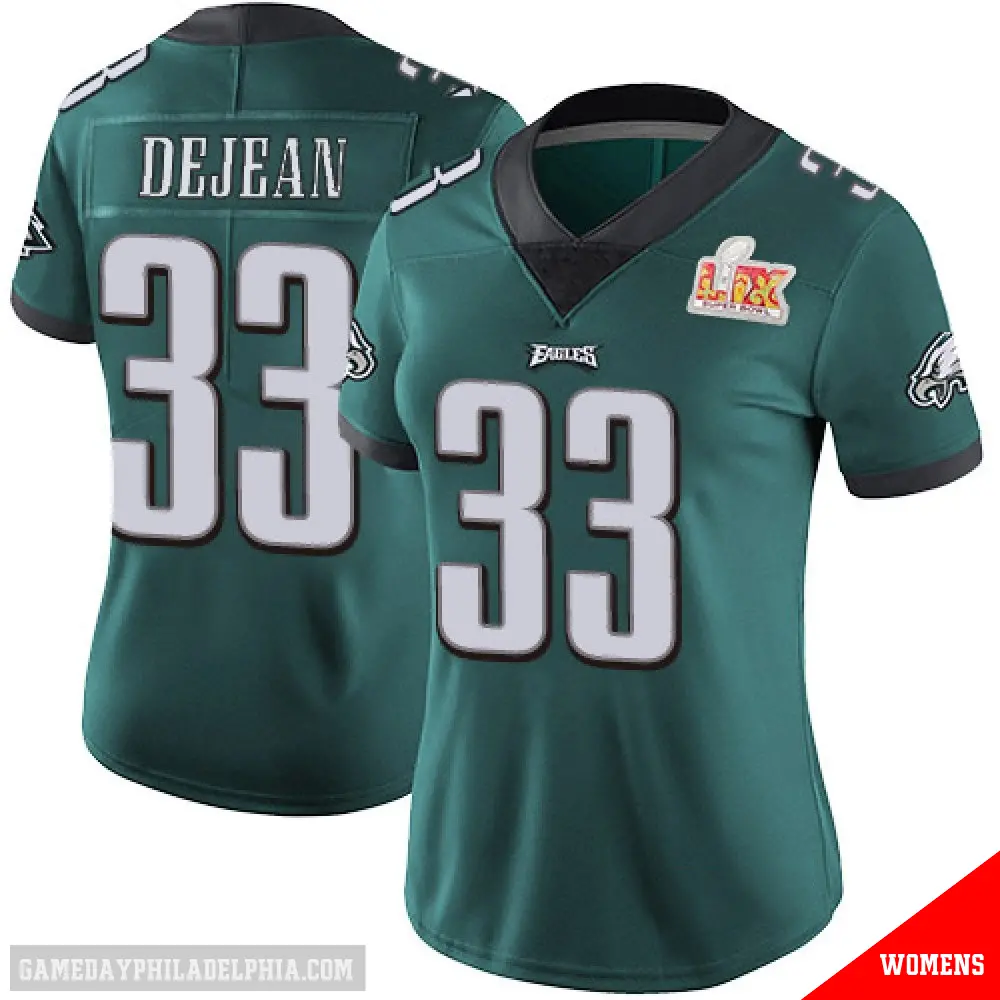 ＃33 Women's Cooper DeJean Green Limited Philadelphia Eagles Midnight Team Color Vapor Untouchable Super Bowl LIX Jersey