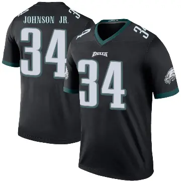 ＃34 Men's Montrell Johnson Jr. Black Legend Philadelphia Eagles Color Rush Jersey