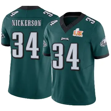 ＃34 Men's Parry Nickerson Green Limited Philadelphia Eagles Vapor F.U.S.E. Super Bowl LIX Jersey