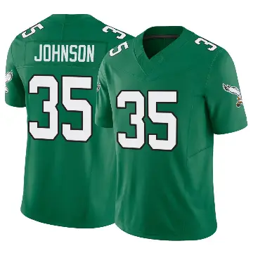 ＃35 Youth Brandon Johnson Green Limited Philadelphia Eagles Kelly Alternate Vapor F.U.S.E. Jersey
